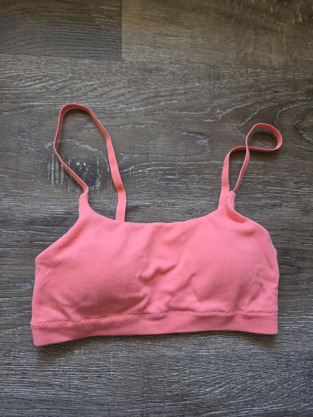 aerie Ribbed Crop Bralette - Coral